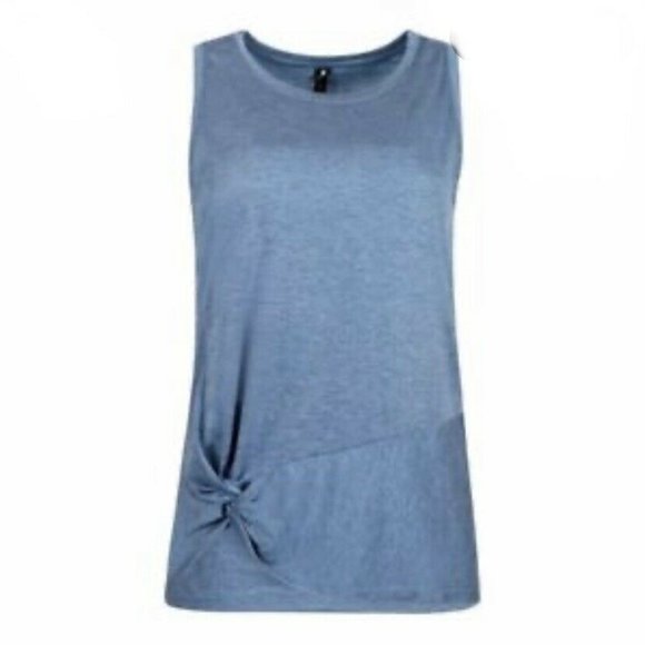 Yogalicious Tops - NWT Yogalicious Front Knot Tank Top L Blue Sage